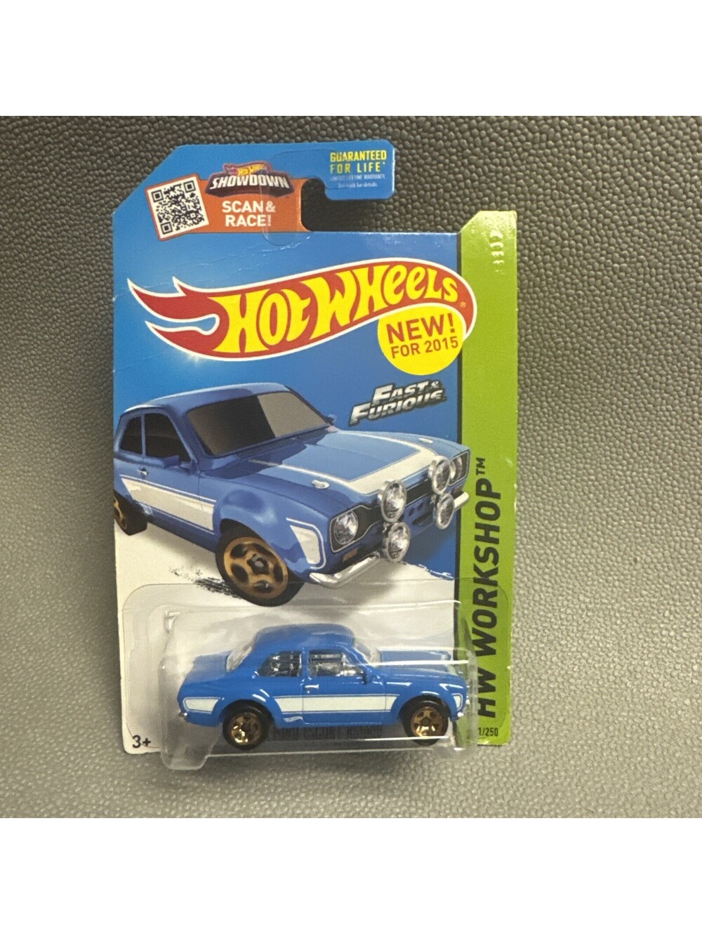 Hot Wheels '70 Ford Escort RS1600 Blue Fast & Furious 221/250 2015 First Release